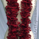 Creative Art Expressions Hand Knit Ruby Red Glam Ruffle Scarf