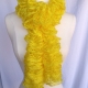 Creative Art Expressions Hand Knitted Neon Yellow Ruffle Scarf