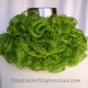 Creative Art Expressions Hand Knitted Neon Green Ruffle Scarf