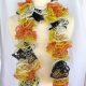 Creative Art Expressions Hand Knitted Candycorn Halloween Ruffle Scarf