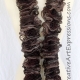 Creative Art Expressions Hand Knitted Brown Ruffle Scarf