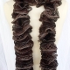 Creative Art Expressions Hand Knitted Brown Ruffle Scarf