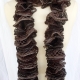Creative Art Expressions Hand Knitted Brown Ruffle Scarf Creative Art Expressions Hand Knitted Brown Ruffle Scarf