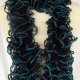 Creative Art Expressions Hand Knitted Peacock Ruffle Scarf