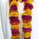 Creative Art Expressions Hand Knitted Gold & Burgundy Ruffle Scarf