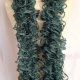 Creative Art Expressions Hand Knitted Persian Blue Ruffle Scarf