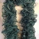 Creative Art Expressions Hand Knitted Persian Blue Ruffle Scarf
