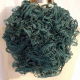 Creative Art Expressions Hand Knitted Persian Blue Ruffle Scarf