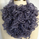 Creative Art Expressions Hand Knitted Periwinkle Ruffle Scarf