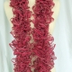 Creative Art Expressions Hand Knitted Rosewood Red Ruffle Scarf Creative Art Expressions Hand Knitted Rosewood Red Ruffle Scarf