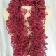 Creative Art Expressions Hand Knitted Rosewood Red Ruffle Scarf