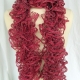 Creative Art Expressions Hand Knitted Rosewood Red Ruffle Scarf Creative Art Expressions Hand Knitted Rosewood Red Ruffle Scarf