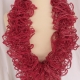 Creative Art Expressions Hand Knitted Rosewood Red Ruffle Scarf Creative Art Expressions Hand Knitted Rosewood Red Ruffle Scarf