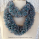 Hand Knitted Ice Blue Sassy Ribbon Scarf