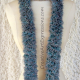 Hand Knitted Ice Blue Sassy Ribbon Scarf