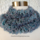 Hand Knitted Ice Blue Sassy Ribbon Scarf