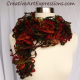 Creative Art Expressions Hand Knitted Autumn Ruffle Scarf