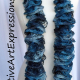Hand Knitted Aquamarine Ruffle Scarf