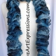 Hand Knitted Aquamarine Ruffle Scarf Hand Knitted Aquamarine Ruffle Scarf