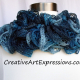 Hand Knitted Aquamarine Ruffle Scarf