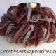 Creative Art Expressions Hand Knit Russet Ruffle Scarf Creative Art Expressions Hand Knit Russet Ruffle Scarf