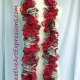 Creative Art Expressions Hand Knitted Crimson Christmas Ruffle Scarf