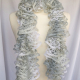 Creative Art Expressions Hand Knitted Frosty Christmas Ruffle Scarf