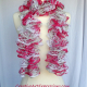 Creative Art Expressions Hand Knitted Candy Cane Ruffle Scarf
