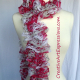 Creative Art Expressions Hand Knitted Candy Cane Ruffle Scarf