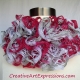 Creative Art Expressions Hand Knitted Candy Cane Ruffle Scarf Creative Art Expressions Hand Knitted Candy Cane Ruffle Scarf