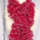 Creative Art Expressions Hand Knit Pink Topaz & Silver Ruffle Scarf Creative Art Expressions Hand Knit Pink Topaz & Silver Ruffle Scarf
