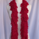 Creative Art Expressions Hand Knit Red Frill Lace Soft Ruffle Scarf