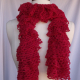 Creative Art Expressions Hand Knit Red Frill Lace Soft Ruffle Scarf