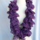Creative Art Expressions Hand Knit Purple Lace Ruffle Scarf Creative Art Expressions Hand Knit Purple Lace Ruffle Scarf