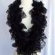 Creative Art Expressions Hand Knit Black Lace Ruffle Scarf Creative Art Expressions Hand Knit Black Lace Ruffle Scarf