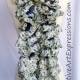 Knit Blue Flora Fabric Lined Ruffle Scarf Knit Blue Flora Fabric Lined Ruffle Scarf