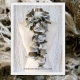 Knitted White Gray & Brown Ruffle Scarf
