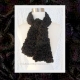 Knitted Black Ribbon Scarf Knitted Black Ribbon Scarf