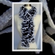 Knit Black & White Ruffle Scarf Knit Black & White Ruffle Scarf