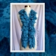 Creative Art Expressions Hand Knit Turquoise Lace Ruffle Scarf Creative Art Expressions Hand Knit Turquoise Lace Ruffle Scarf