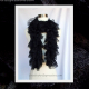 Knit Black Lace Ruffle Scarf