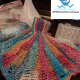 Seashell Hanging Towel with ruffle in Pink Teal & Orange