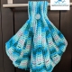 Seashell Hand Hanging Towel with no ruffles in Aqua Ombre