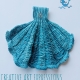 Seashell Hanging Towel with Ruffle in Teal