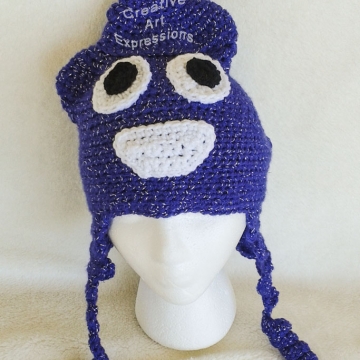Purple Sparkle Poop Hat Adult Teen