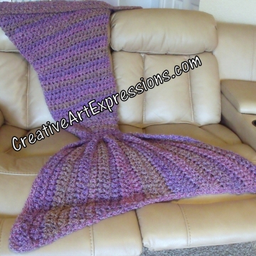 Purple Adult Teen Mermaid Blanket