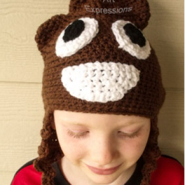 Child Poop Emoji Crocheted Hat without Ear flaps