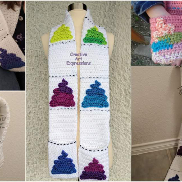 Toilet Paper Unicorn Poop Emoji Scarf Adult Teen