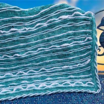 Topaz Sea Baby Blanket 34x34
