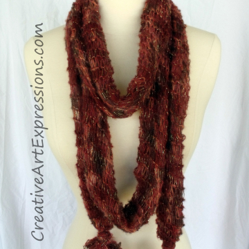 Creative Art Expressions Autumn Leaves Scarf